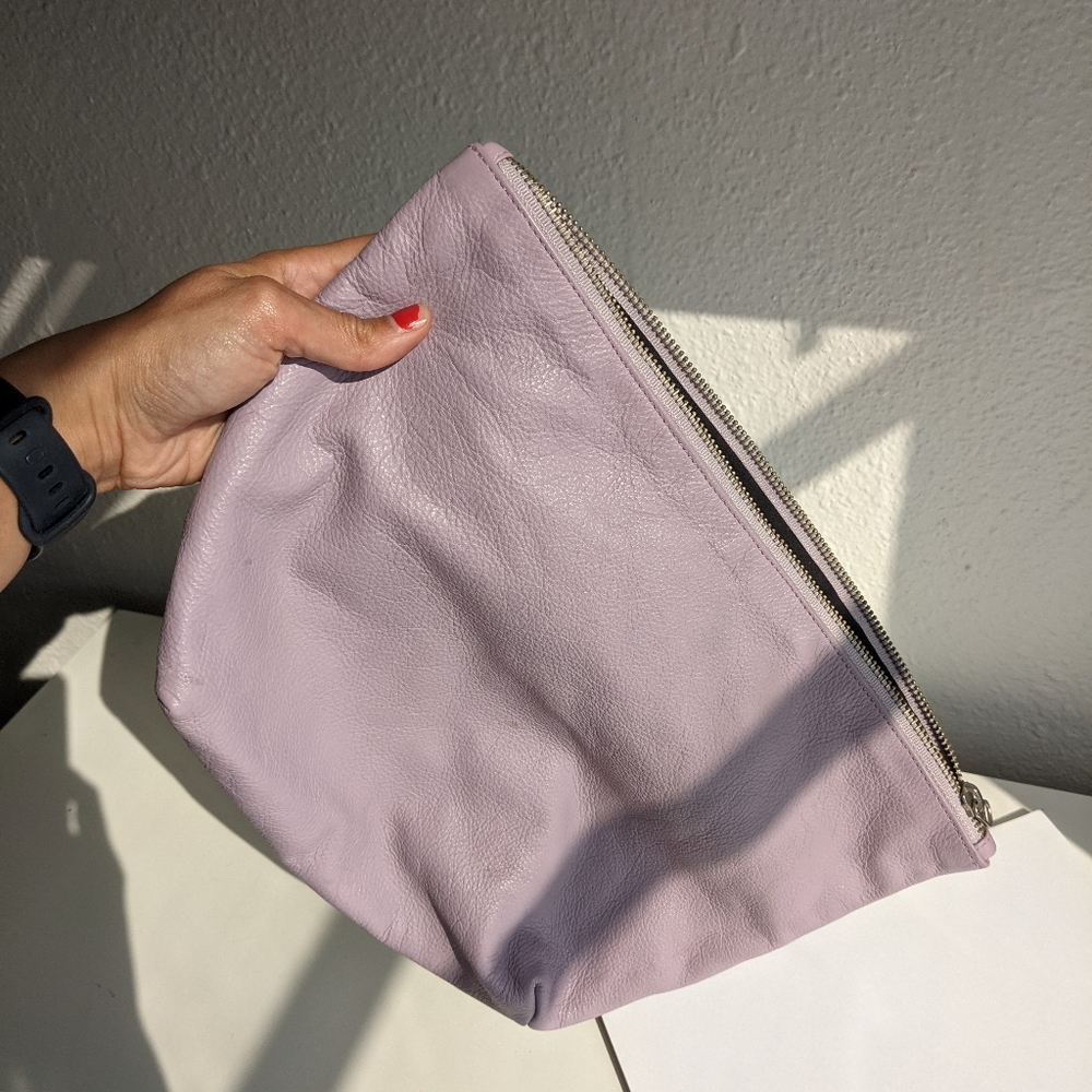 BAGGU large Stash Clutch Lavender leather